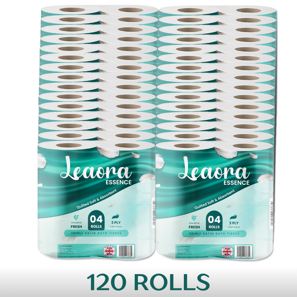 120 Mega Bundle Leaora Essence Toilet Tissue | 3-Ply Rolls