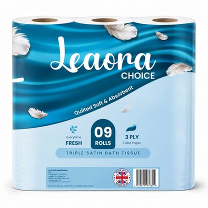 Leaora Choice Ultra-Soft Toilet Rolls – 45 Bulk Pack (9x5)