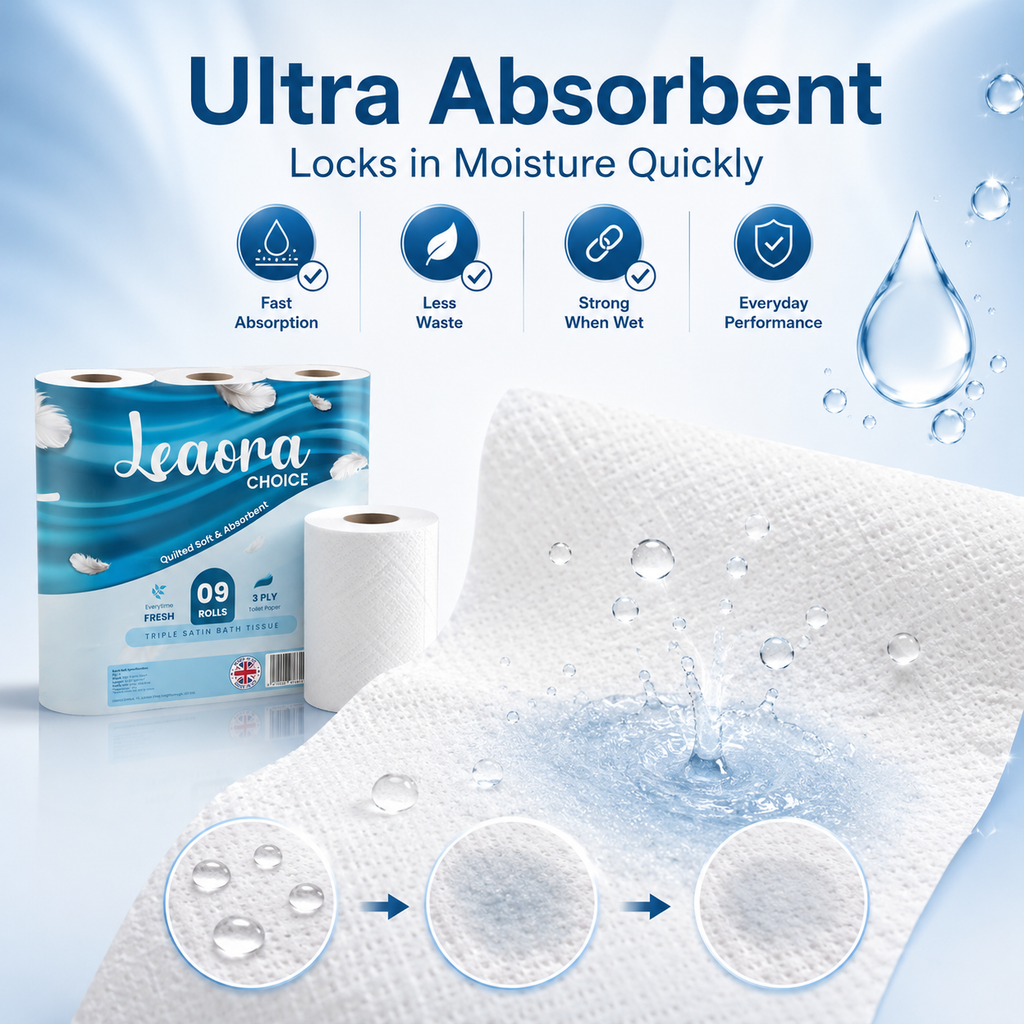Ultimate Bulk Toilet Paper: Leaora Choice 90 Rolls | Premium 3-Ply