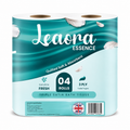 Leaora Essence 3-Ply Quilted Toilet Rolls – 4 Pack | Luxury Tissue