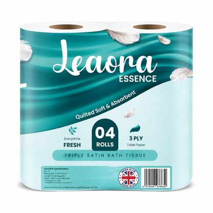 120 Mega Bundle Leaora Essence Toilet Tissue | 3-Ply Rolls