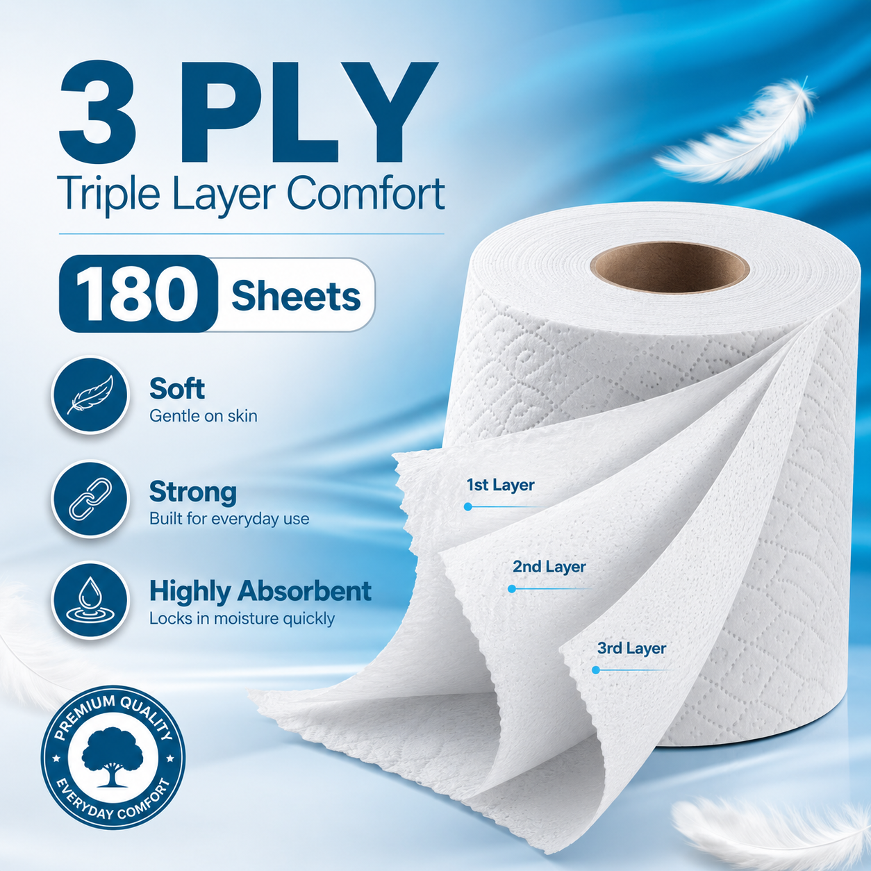 Leaora Choice Ultra-Soft Toilet Rolls – 45 Bulk Pack (9x5)