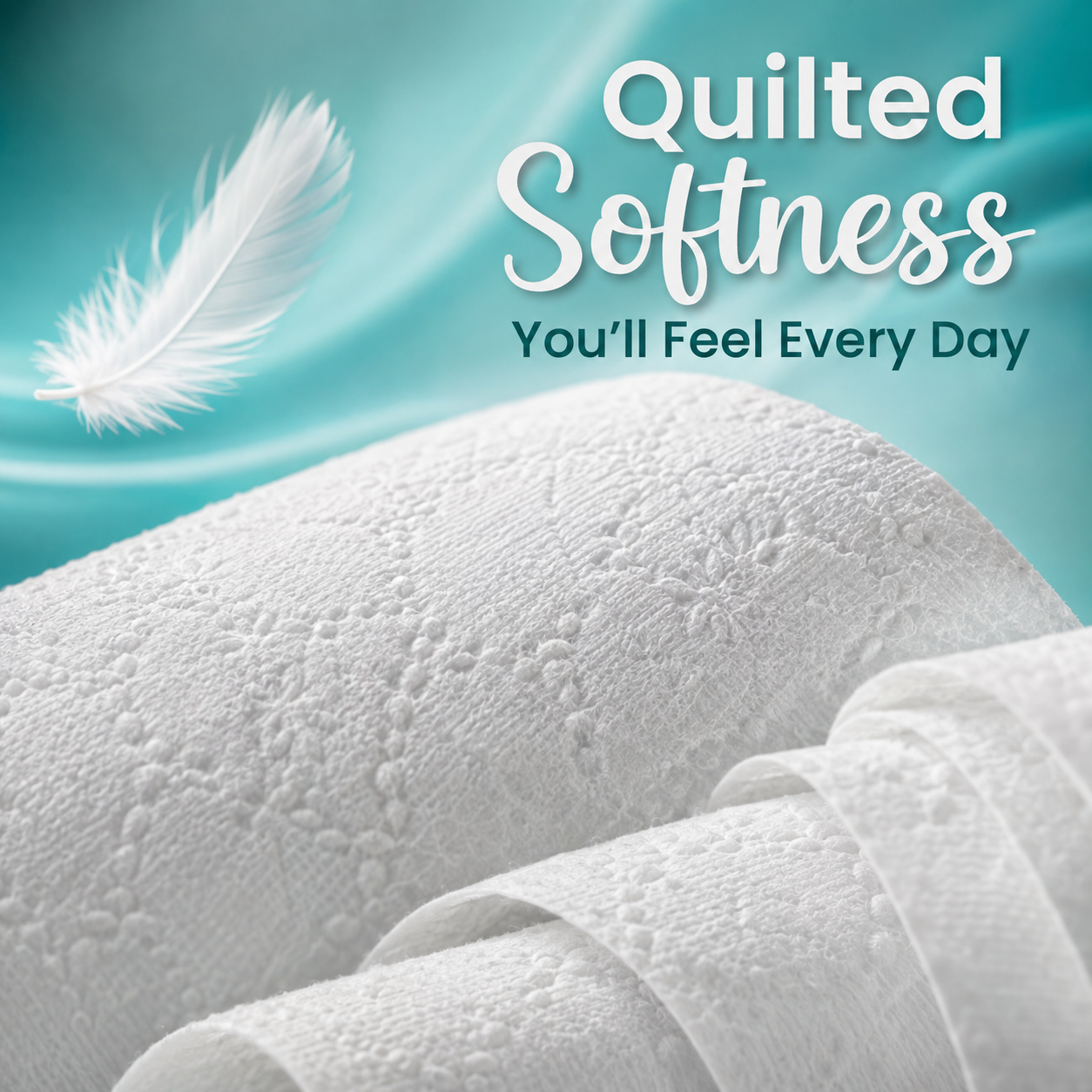 40 Rolls Premium Toilet Tissue | Leaora Essence 3-Ply Quilted