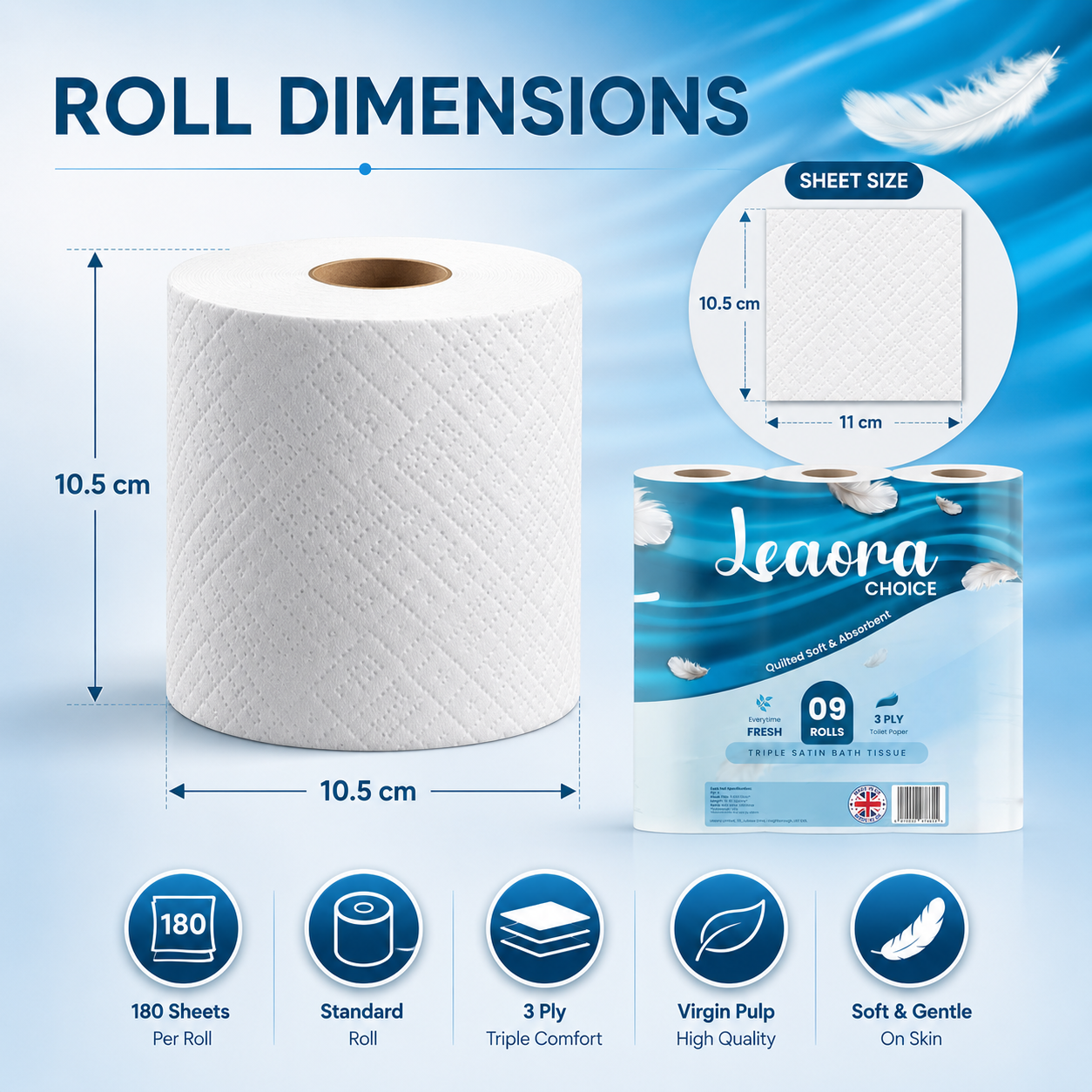 Ultimate Bulk Toilet Paper: Leaora Choice 90 Rolls | Premium 3-Ply