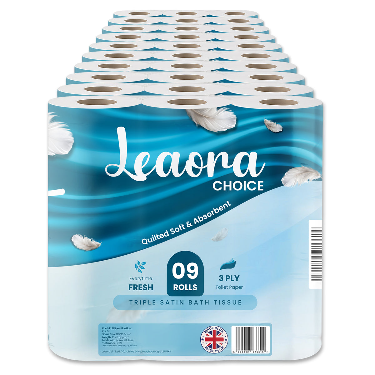 Ultimate Bulk Toilet Paper: Leaora Choice 90 Rolls | Premium 3-Ply