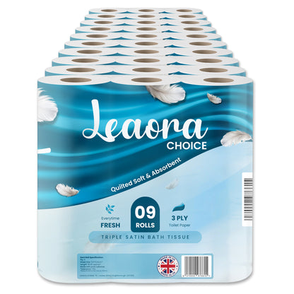 Ultimate Bulk Toilet Paper: Leaora Choice 90 Rolls | Premium 3-Ply