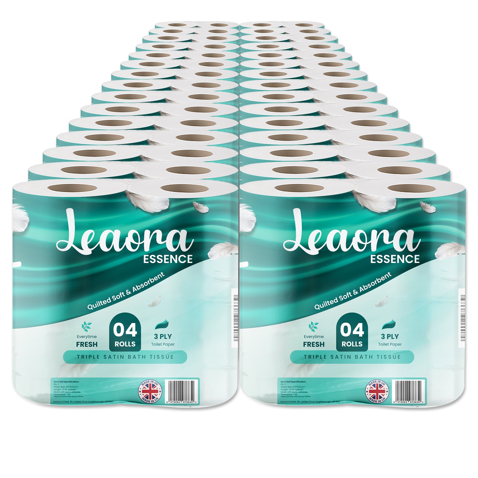 120 Mega Bundle Leaora Essence Toilet Tissue | 3-Ply Rolls