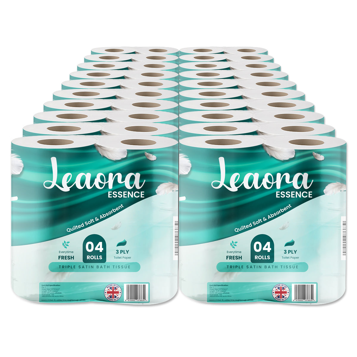 Bulk Buy 80 Pack Quilted Loo Rolls | Leaora Essence Toilet Paper