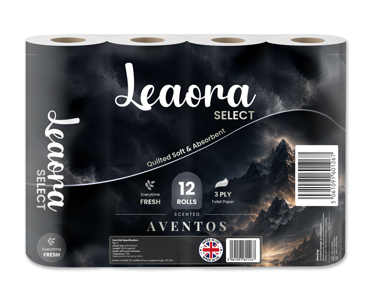 Leaora Select Creed Aventus 3 Ply Toilet Rolls – 72 Rolls (Pack of 12 x 6)