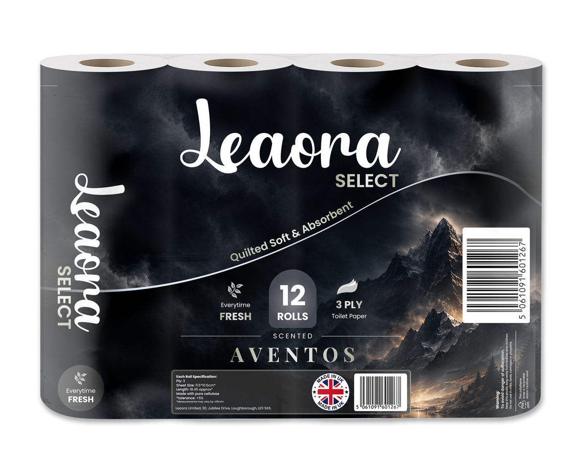Leaora Select Creed Aventus 3 Ply Toilet Rolls – 96 Rolls (Pack of 12 x 8)