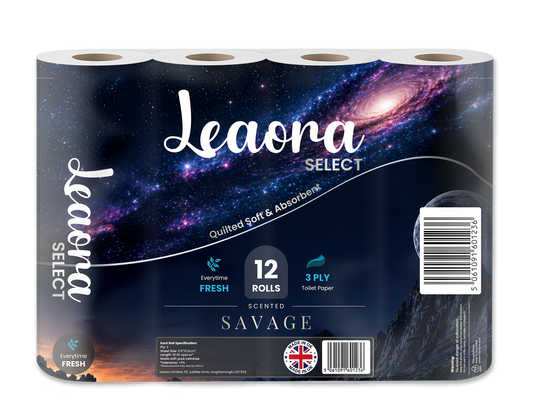 Leaora Select Savage 3 Ply Toilet Rolls – 36 Rolls (Pack of 12 x 3)