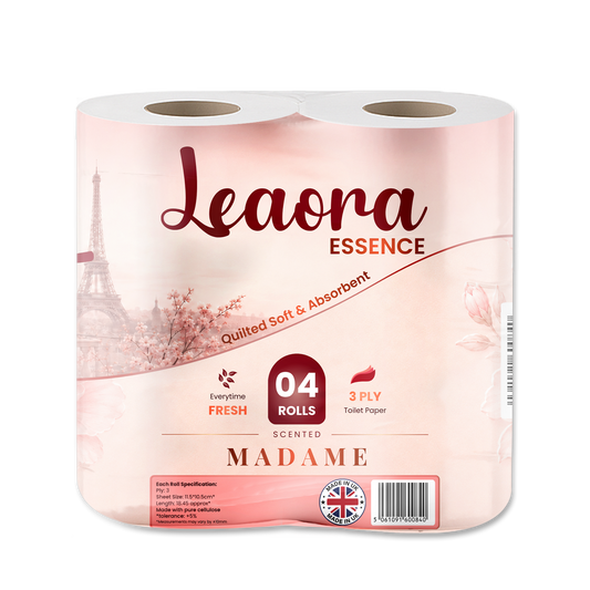 Leaora Essence Coco Mademoiselle 3 Ply Toilet Rolls – 120 Rolls (Pack of 4 x 30)