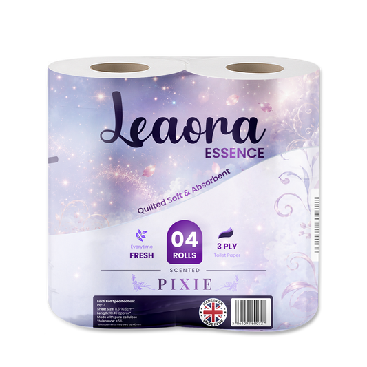 Leaora Essence Snow Angel 3 Ply Toilet Rolls – 120 Rolls (Pack of 4 x 30)