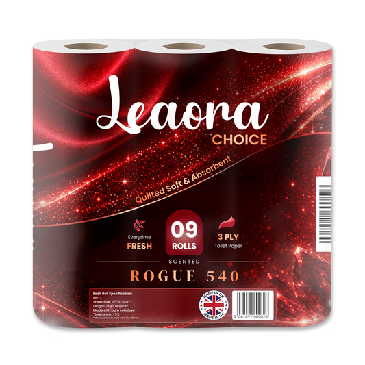 Leaora Choice Baccarat Rouge 540 3 Ply Toilet Rolls – 72 Rolls (Pack of 9 x 8)