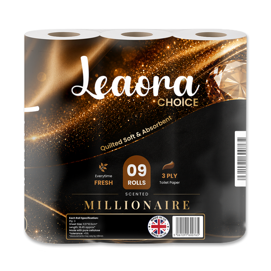 Leaora Choice One Million 3 Ply Toilet Rolls – 45 Rolls (Pack of 9 x 5)