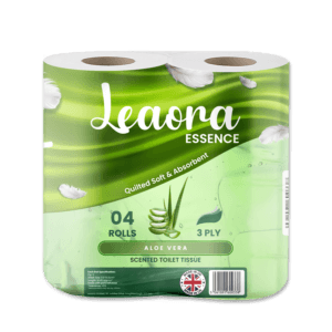 Leaora Essence Aloe Vera 3 Ply Toilet Tissue Rolls Scented Quilted Luxury Tissue Rolls
