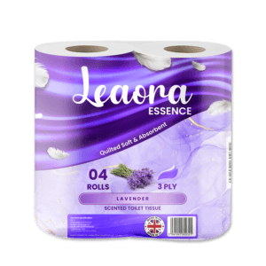 Leaora Essence Lavender 3 Ply Toilet Tissue Rolls Scented Quilted Luxury Tissue Rolls