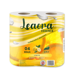 Leaora Essence Lemon 3 Ply Toilet Tissue Rolls Scented Quilted Luxury Tissue Rolls