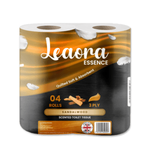 Leaora Essence Sandalwood 3 Ply Toilet Tissue Rolls Scented Quilted Luxury Tissue Rolls