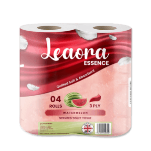 Leaora Essence Watermelon 3 Ply Toilet Tissue Rolls Scented Quilted Luxury Tissue Rolls