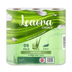 Leaora Choice Aloe Vera 3 Ply Toilet Tissue Rolls Scented Quilted Luxury Tissue Rolls