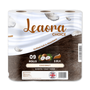 Leaora Choice Coconut 3 Ply Toilet Tissue Rolls Scented Quilted Luxury Tissue Rolls