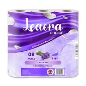 Leaora Choice Lavender 3 Ply Toilet Tissue Rolls Scented Quilted Luxury Tissue Rolls