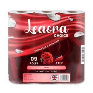 Leaora Choice Rose 3 Ply Toilet Tissue Rolls Scented Quilted Luxury Tissue Rolls