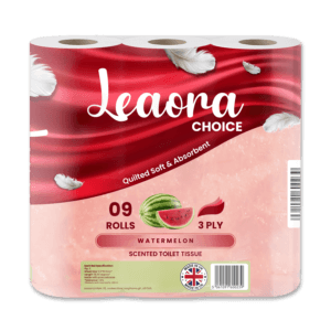 Leaora Choice Watermelon 3 Ply Toilet Tissue Rolls Scented Quilted Luxury Tissue Rolls