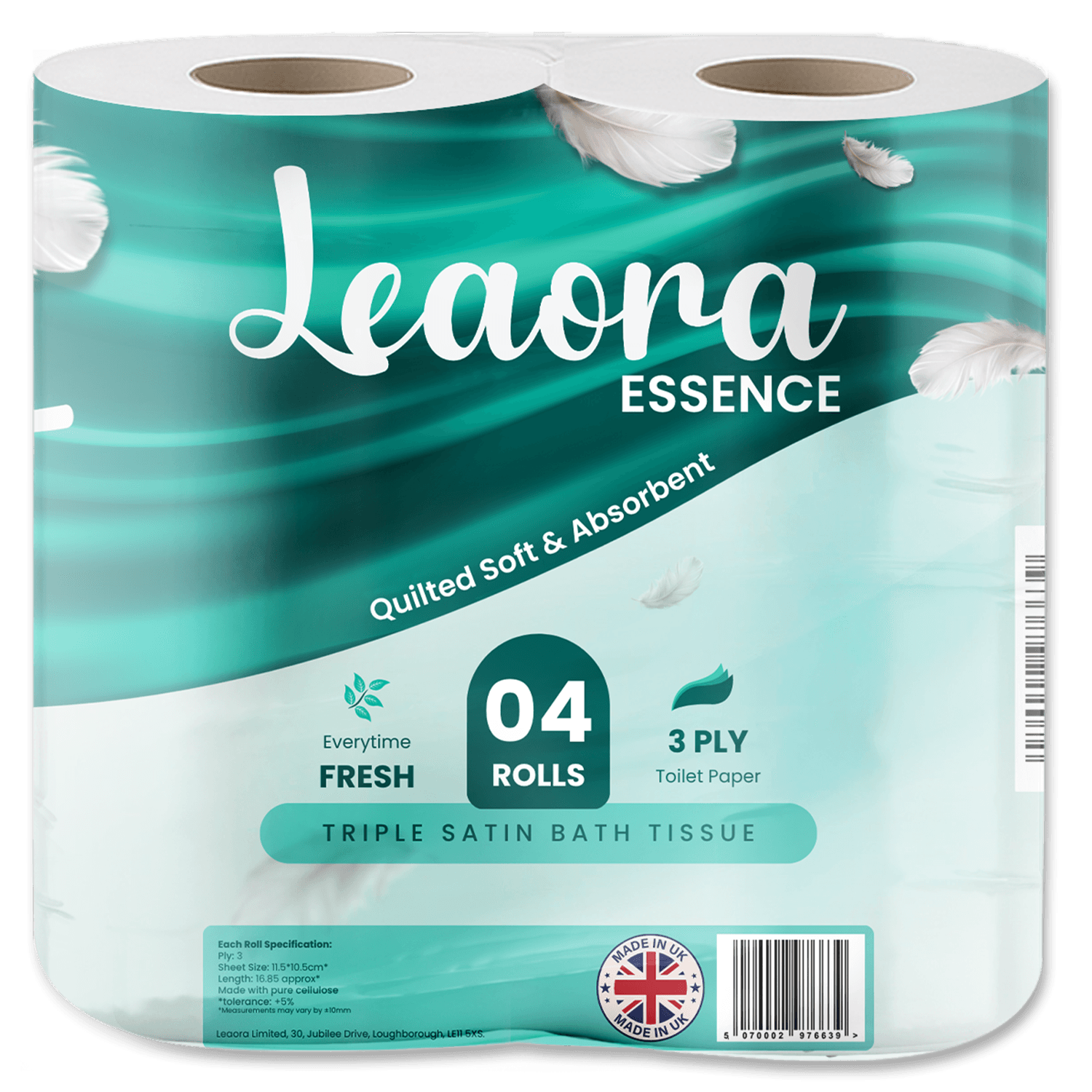 Leaora Essence 3 Ply Toilet Tissue Rolls Quilted Luxury Tissue Rolls